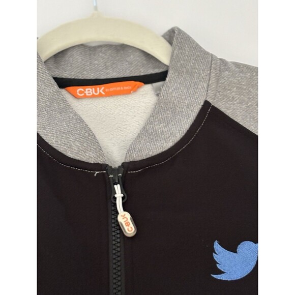 CBUK Cutter & Buck Pop Fly Full Zip Jacket sz M Black and Gray quality and style - Picture 5 of 9